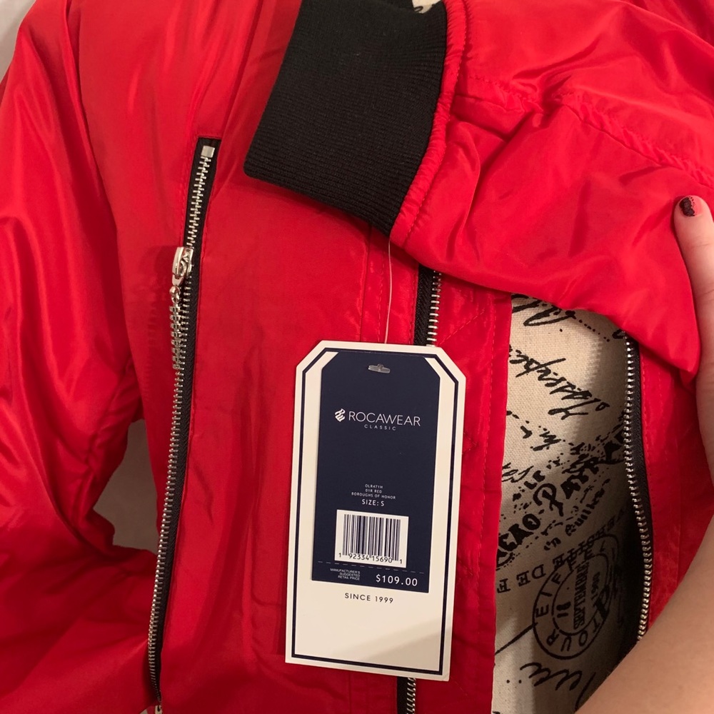 Red RocaWear Bomber Jacket - Picture 6 of 10